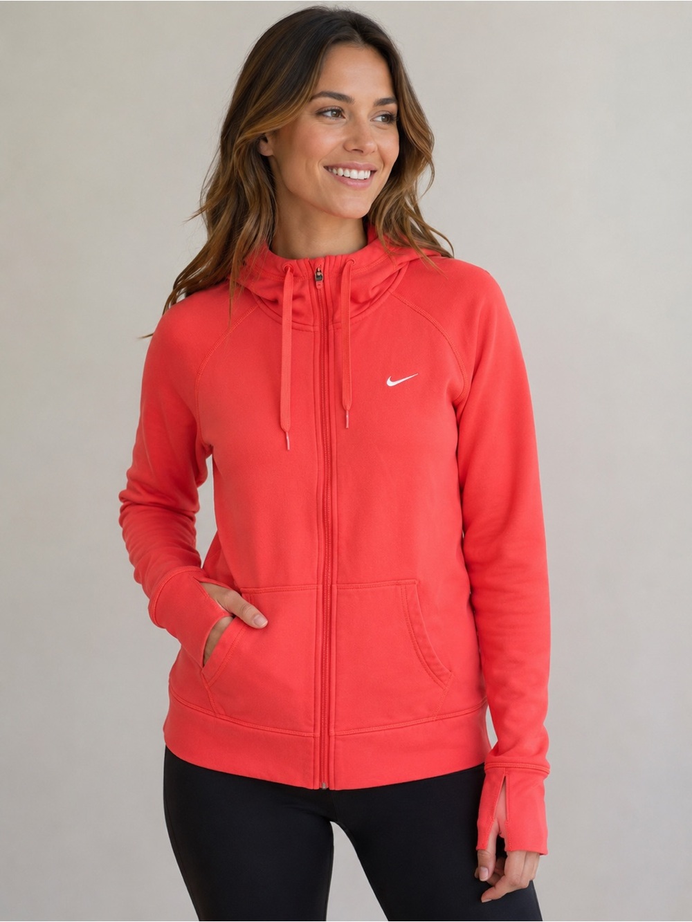 Nike Therma-FIT Coral Full Zip Hooded Jacket Hoodie Size Large
